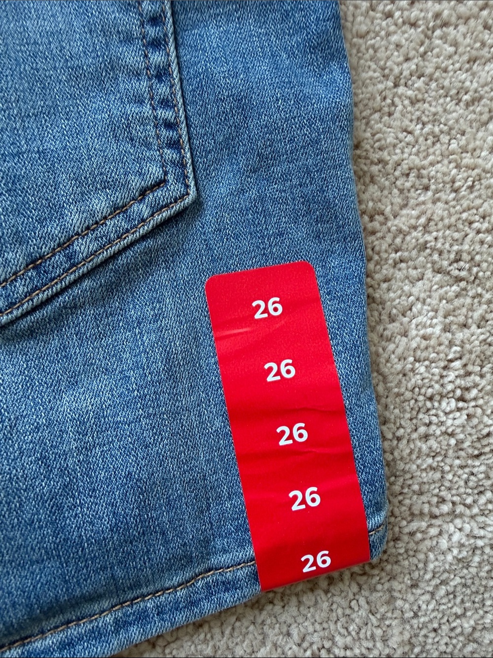 Levi's Mid-Length Denim Shorts in Medium Blue Wash - Picture 4 of 5